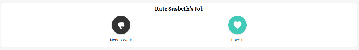 Job feedback and rating interface