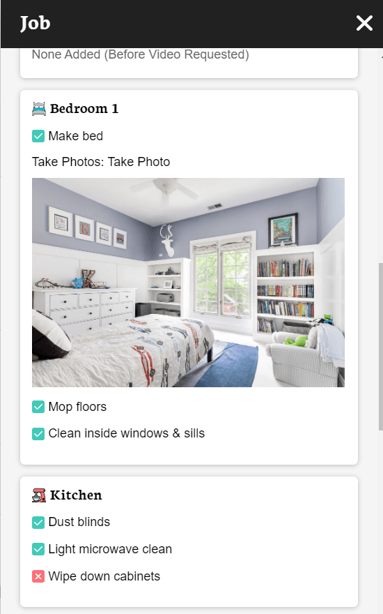 Completed to-do list