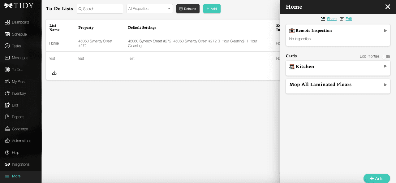 To-do list setup overview
