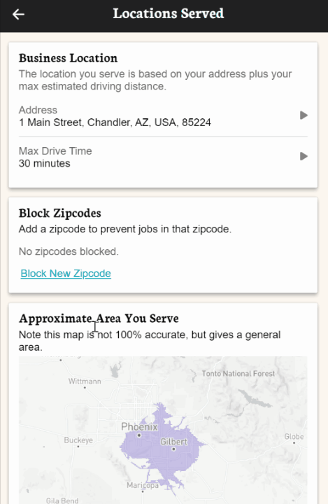 Blocking zipcodes demo