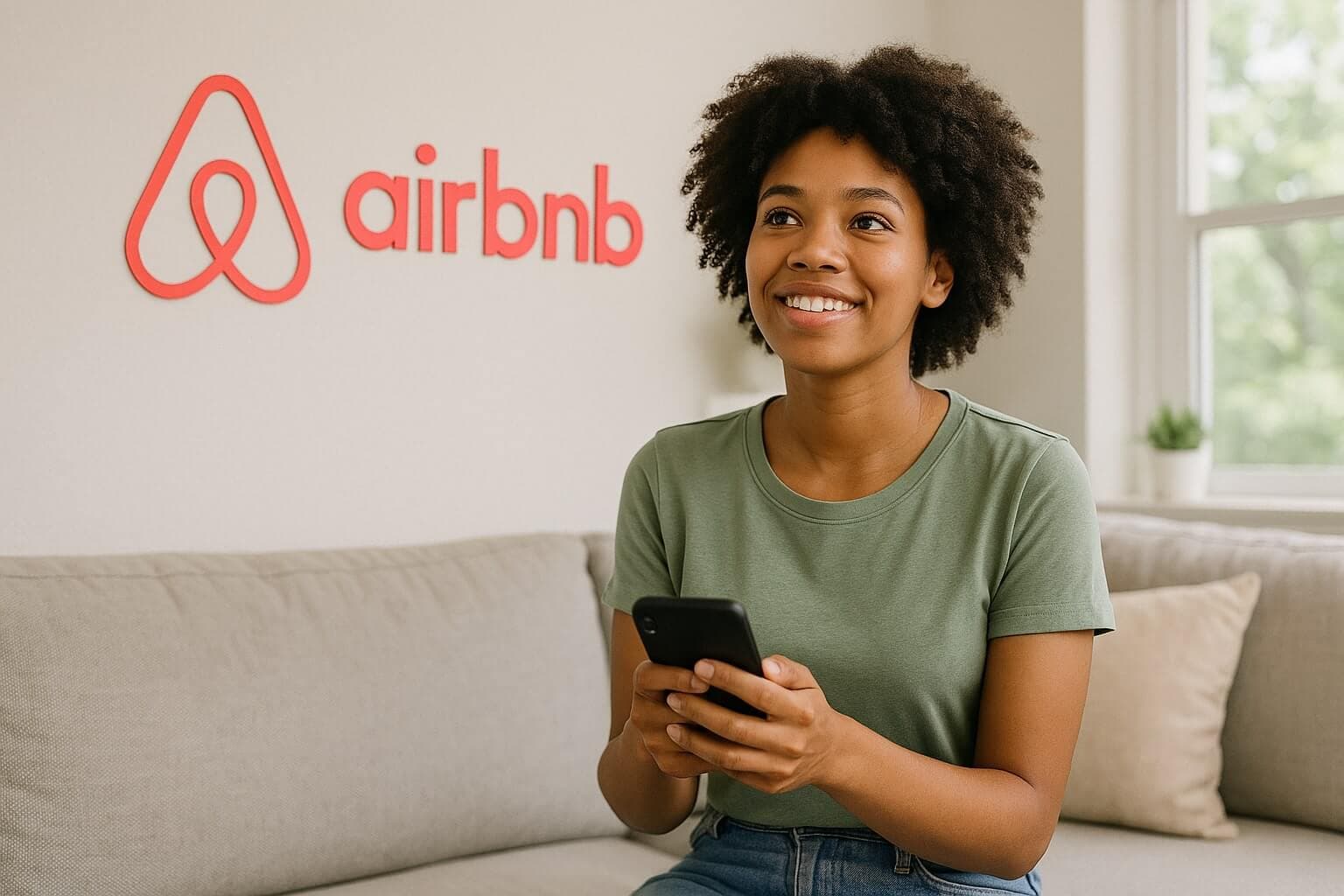 Delighted guests at an Airbnb property