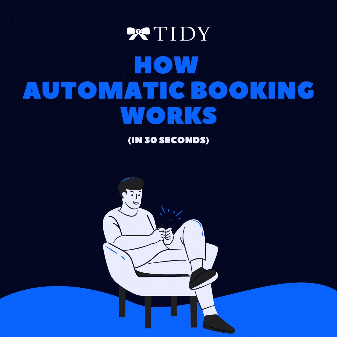 Automatic booking workflow animation