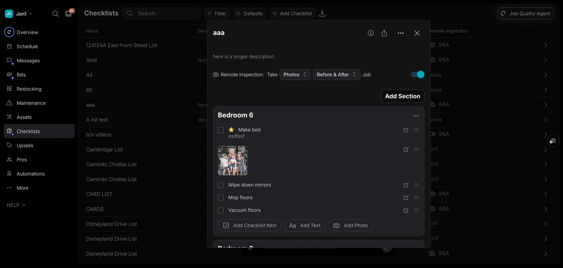Room association options