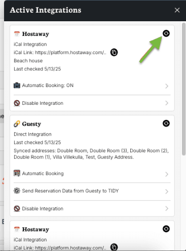Complete integration list