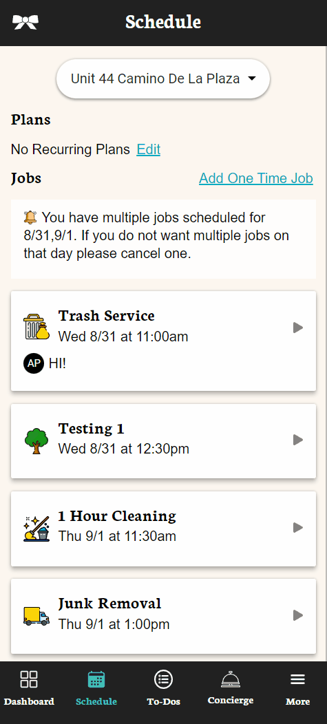 Messages demo