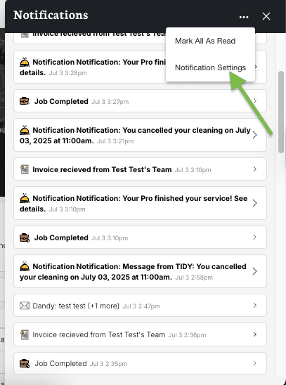 Notification channels