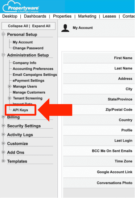 Propertyware step 2