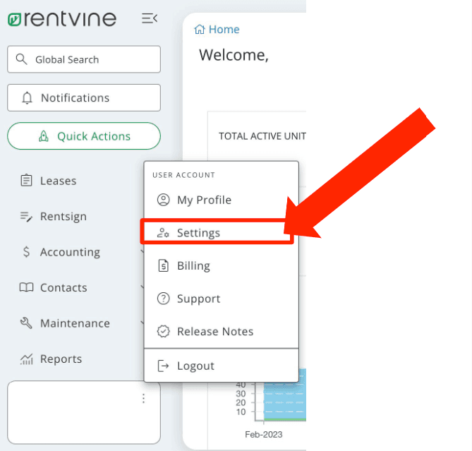 Rentvine integration step 1