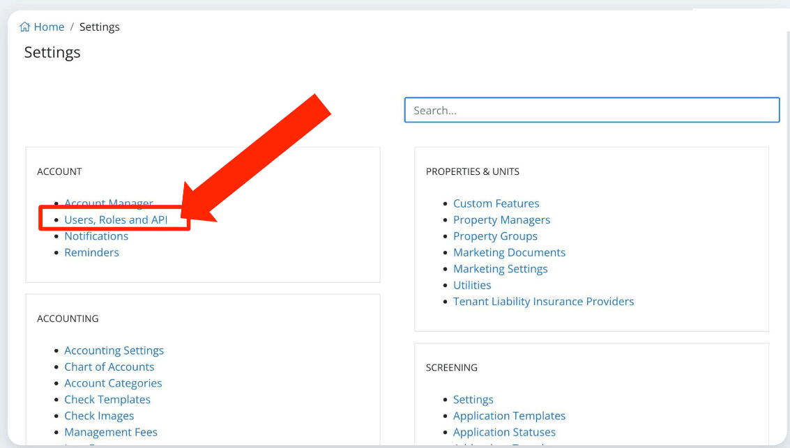 Rentvine integration step 2