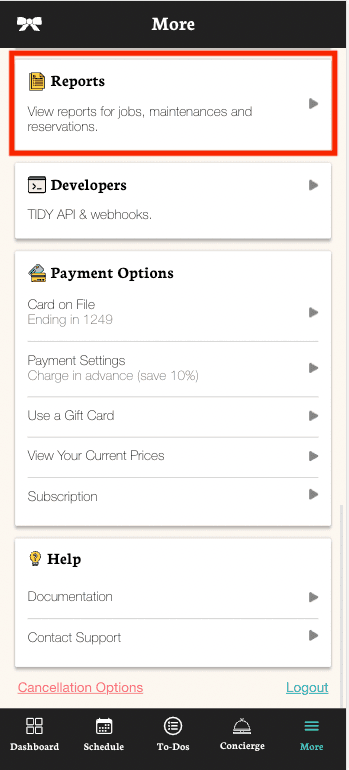TIDY Reports Overview