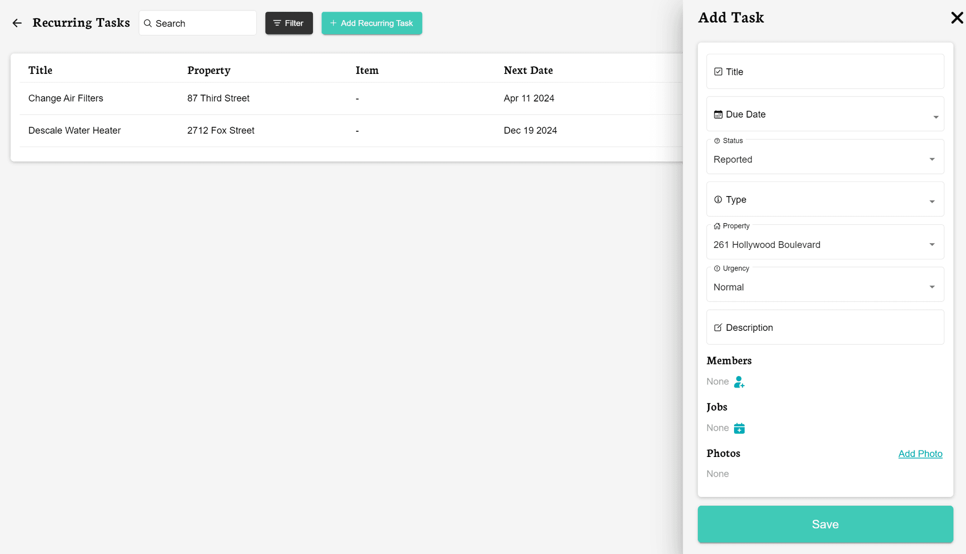 Maintenance workflow