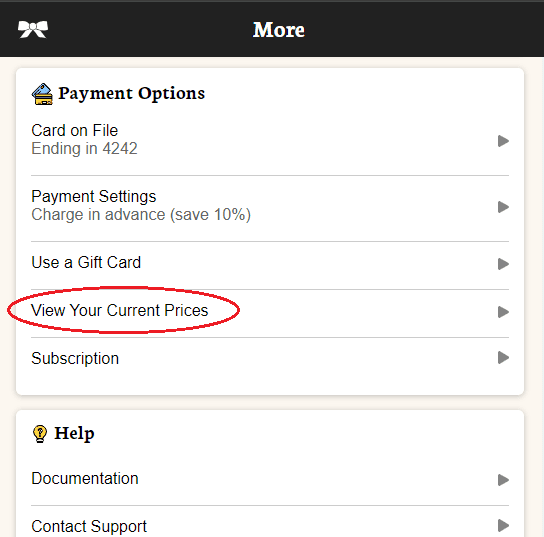 Pro pricing settings