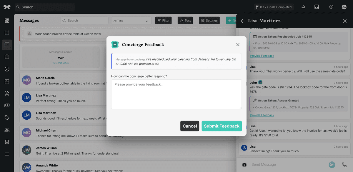 Provide feedback on any response to improve accuracy