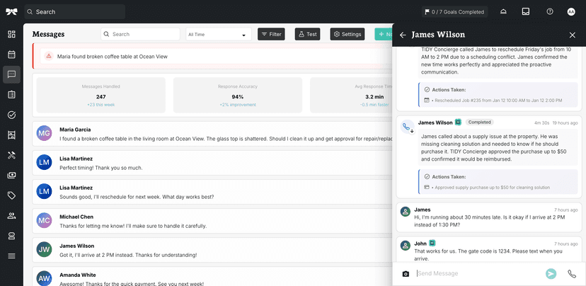 Enable phone and view summaries of all phone activity