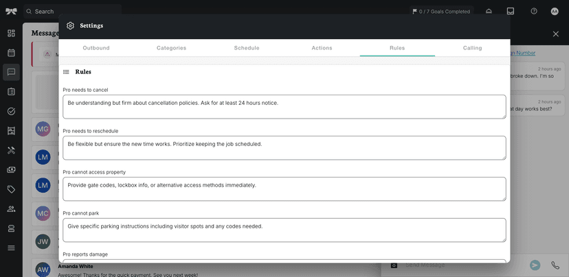 Control exactly how the AI responds with custom rules