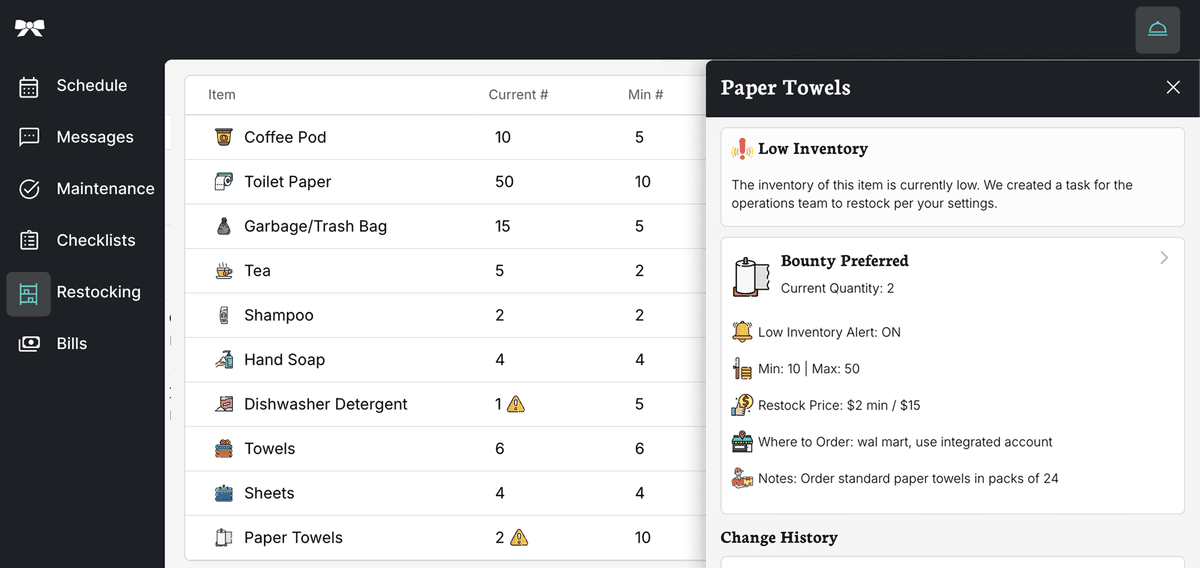 TIDY Restocking Automation Interface