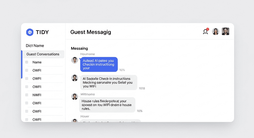 TIDY AI guest messaging interface