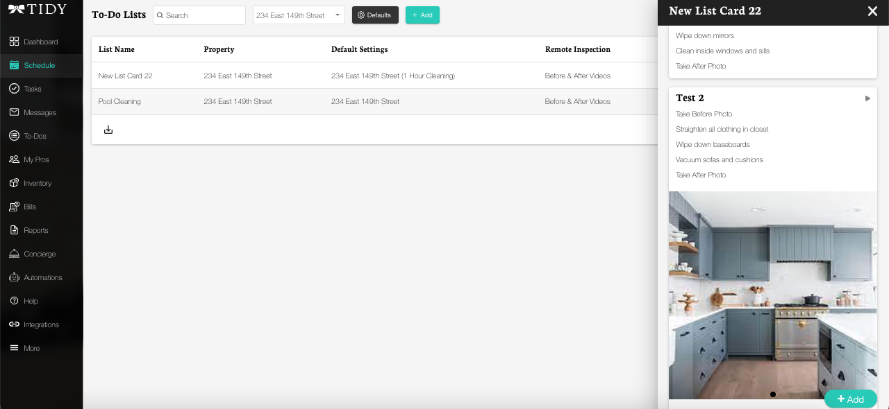 Job history view