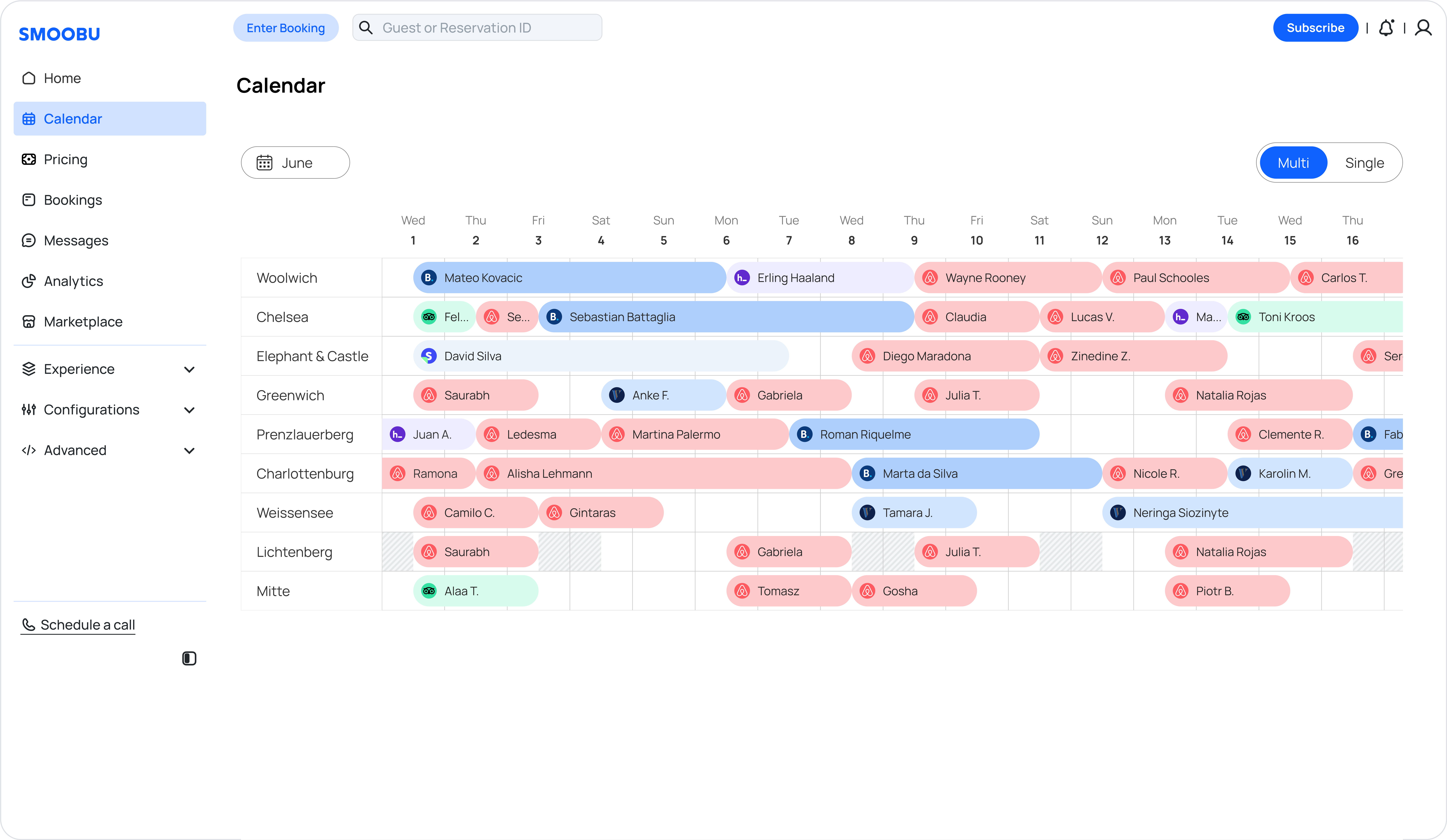 Smoobu Calendar Integration